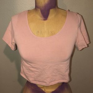 Pink crop top
